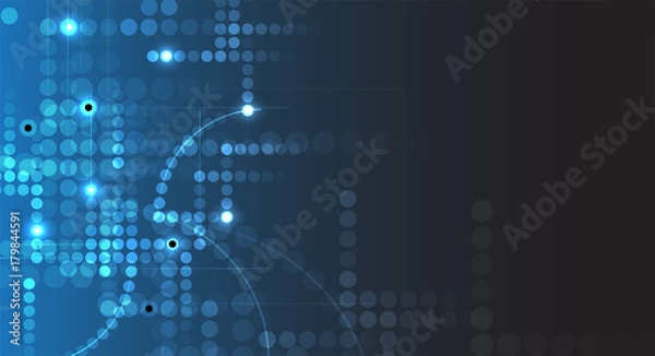 Fototapeta Digital technology world. Business virtual concept. Vector background