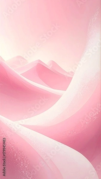 Fototapeta Pink desert landscape, soft and ethereal