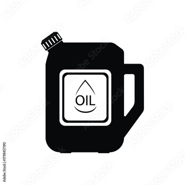 Fototapeta lubricating oil bottle icon in flat style