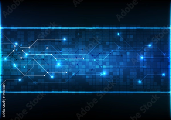 Obraz vector abstract background technology illustration communication data security