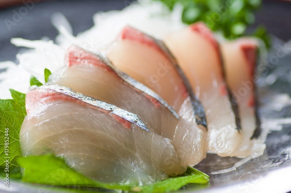 Obraz しまあじの刺身