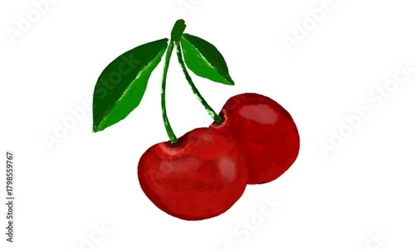 Obraz Cherry Pair Illustration