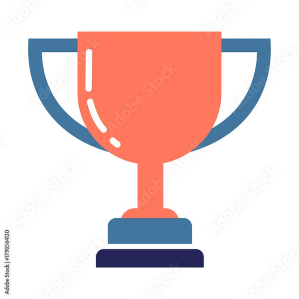 Fototapeta A simple trophy icon symbolizing achievement, victory, reward, and success, often used to represent awards in sports, academics, business, or personal milestones.