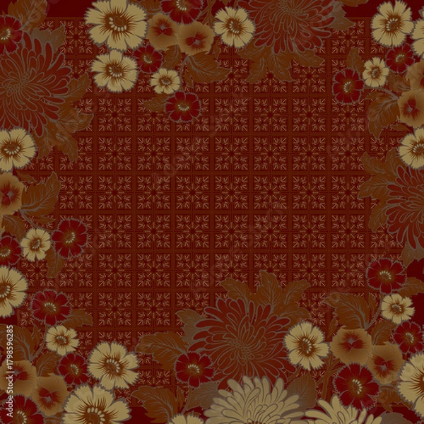 Obraz vintage background with floral elements
