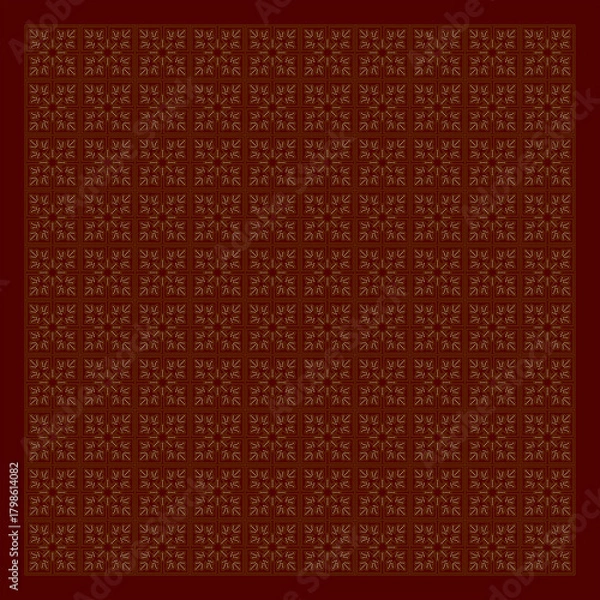 Obraz red and white background with floral pattern