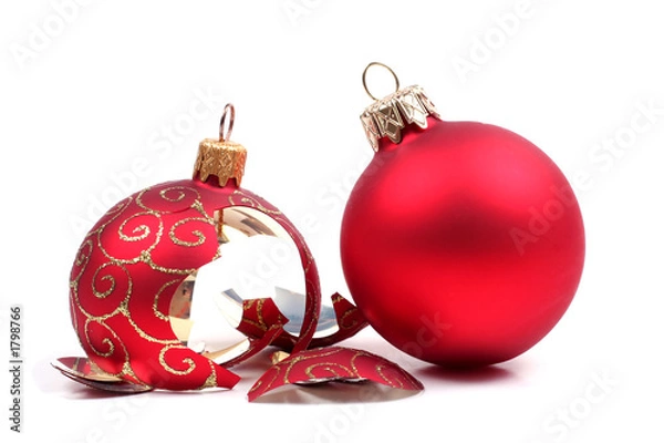 Obraz broken christmas ball