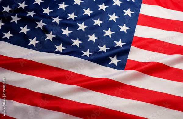 Obraz Beautifully waving star and striped American flag