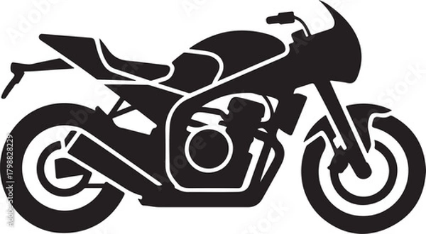 Obraz motorcycle silhouette vector