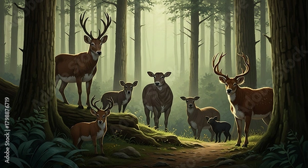 Obraz deer in the forest