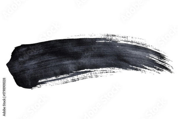 Obraz Dark textured brush stroke on a black background