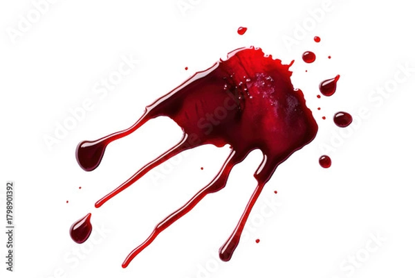 Obraz Vibrant red liquid splatter against a dark background