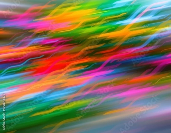 Obraz Abstract Colorful Light Trails Motion