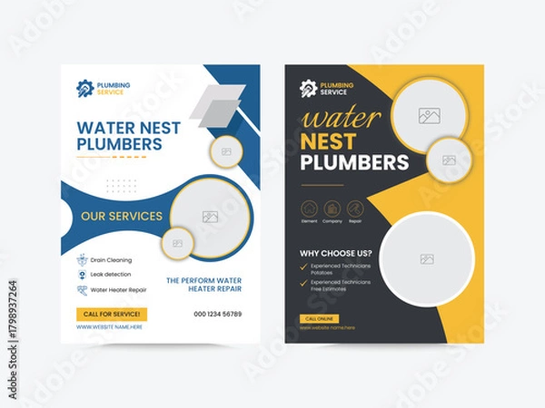 Obraz Professional Cleaning Service, Vector and editable flyer design