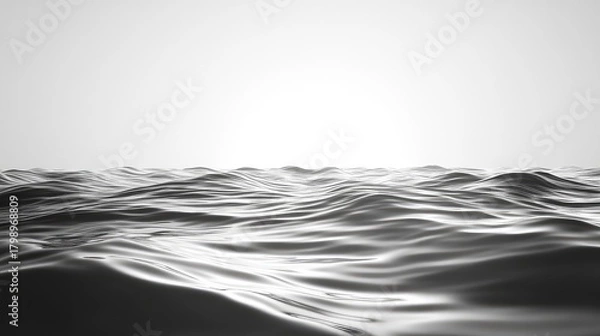 Obraz Reflecting liquid surface creating an abstract wave pattern
