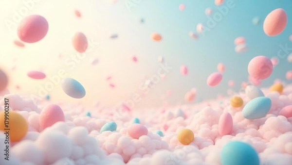 Obraz Surreal floating pastel objects (variation)