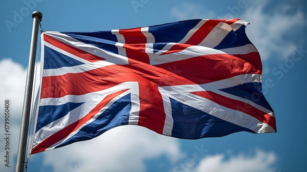 Fototapeta UK Flag Waving