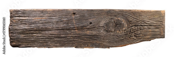 Fototapeta Old wooden sign board background. plank wood isolated for design art work or add text message. 