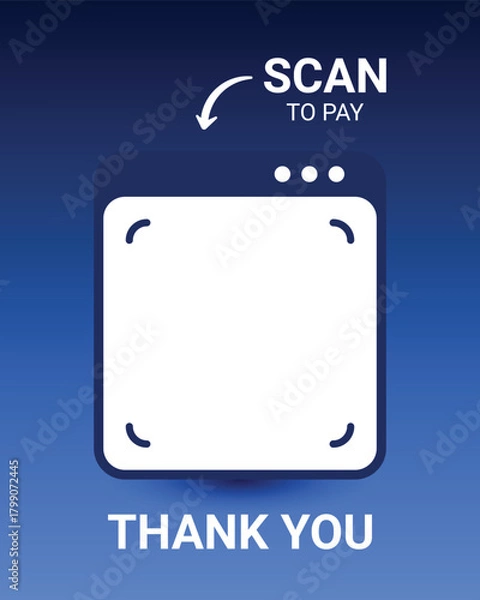 Obraz Minimalist Scan To Pay QR Code Template Design