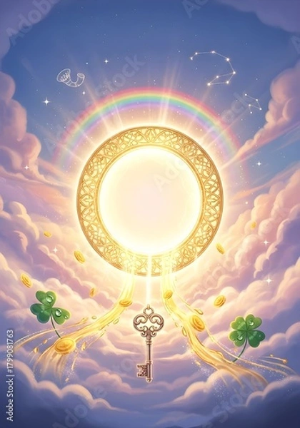 Obraz Celestial Golden Portal of Luck
