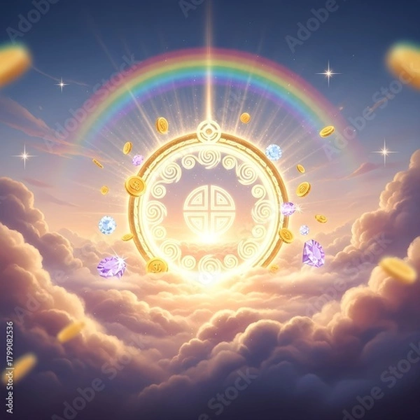 Obraz Celestial Golden Portal of Luck