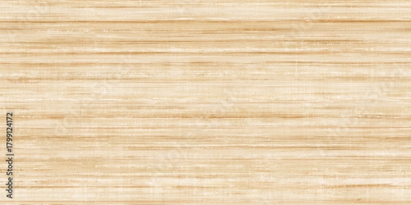 Fototapeta Panoramic light wood texture with knots, plank background - Vector illustration