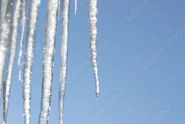 Obraz icicles against the sky