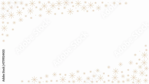 Obraz Abstract golden geometric star pattern creating festive corner frames and elegant decorative elements on a clean canvas.