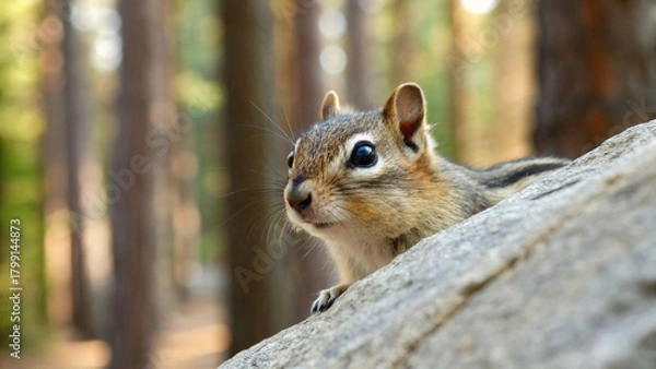 Obraz tiny chipmunk peek