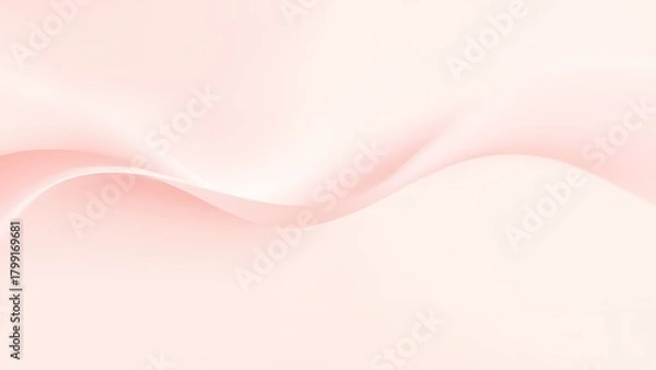 Fototapeta 柔らかなピーチピンクの優美な抽象波形背景