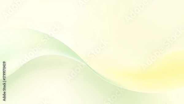 Obraz パステルイエローとグリーンの流れるような抽象背景