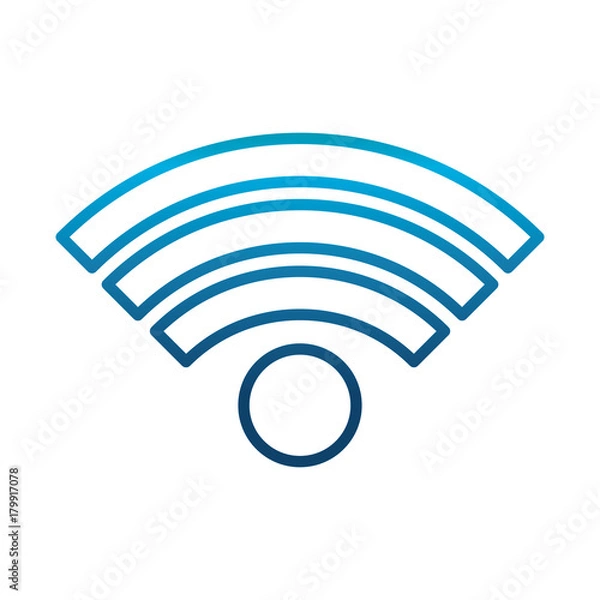 Fototapeta wifi sign Icon over white background vector illustration