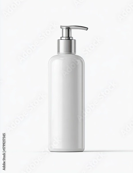 Obraz Blank, white plastic pump bottle