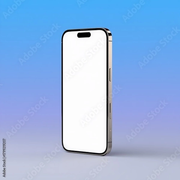 Obraz Modern Smartphone Mockup with Blank Screen on Gradient Background