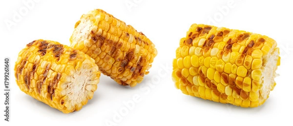 Obraz grilled corn isolated on white background. clipping path