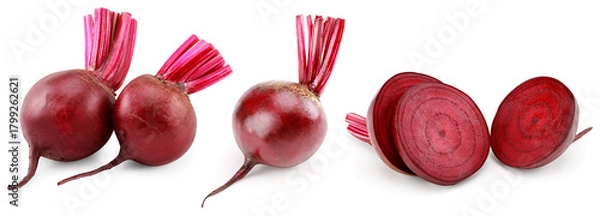 Fototapeta beetroot isolated on white background. clipping path