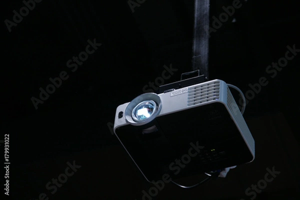 Obraz Multimedia projector hanging on the ceiling 
