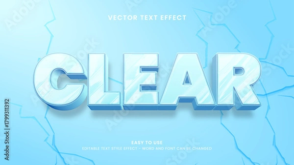 Obraz clean editable text effect 3d vector