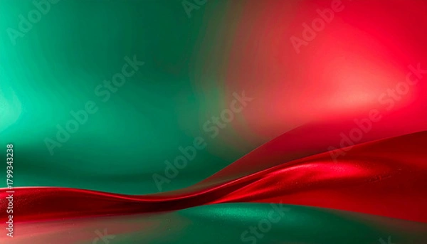 Fototapeta Abstract background with flowing red and green gradients, creating a dynamic visual.