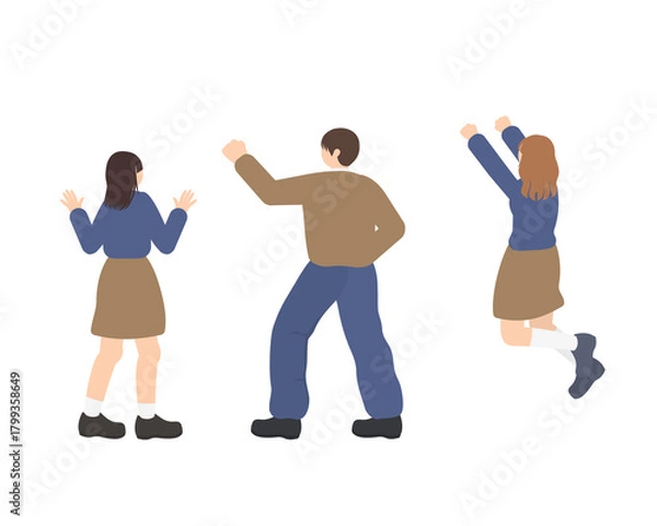 Obraz 교복입은 학생 캐릭터