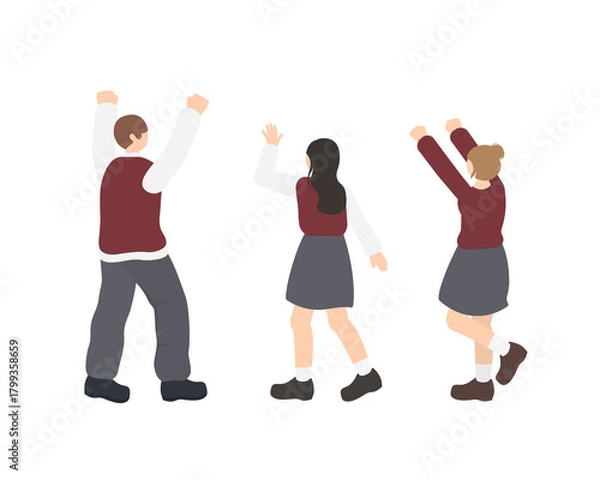 Obraz 교복입은 학생 캐릭터