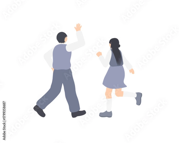 Obraz 교복입은 학생 캐릭터