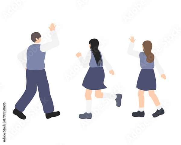 Obraz 교복입은 학생 캐릭터