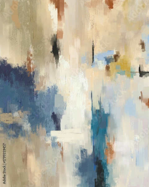 Fototapeta Abstract colorful oil painting on canvas texture. Hand-drawn brush stroke, oil painting background. Modern Art Oil Paintings. Abstract modern art for background