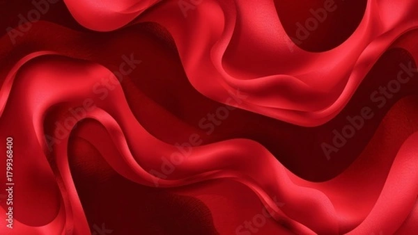 Obraz "Biomorphic Abstract Shapes Background with Luxury Deep Red Palette for Valentine's Day Promotions"