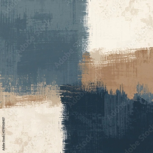 Obraz "Earth Tone Harmony Artwork Background for Father's Day Presentation Slides in Masculine Blue Grey Design"