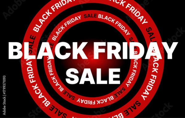 Obraz Black Friday sale inscription design template. Black Friday banner. Vector illustration.