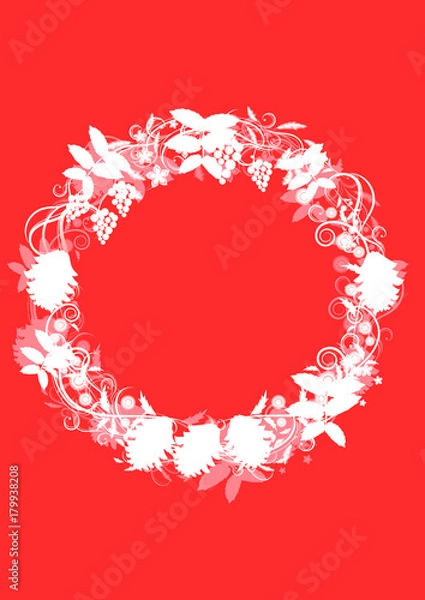 Fototapeta クリスマス、リース、飾り