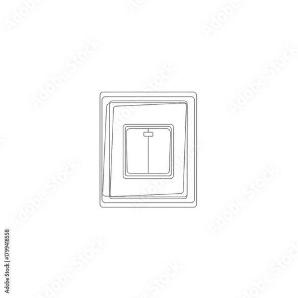 Fototapeta light switch on white background