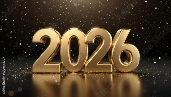 Fototapeta text 2026 new year