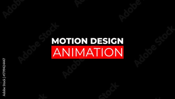 Obraz Clean Title Animation 2